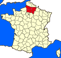 Пикардия на карте Франции